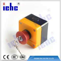 iehc XAL series waterproof mushroom head emergency stop push button switch control station box with key