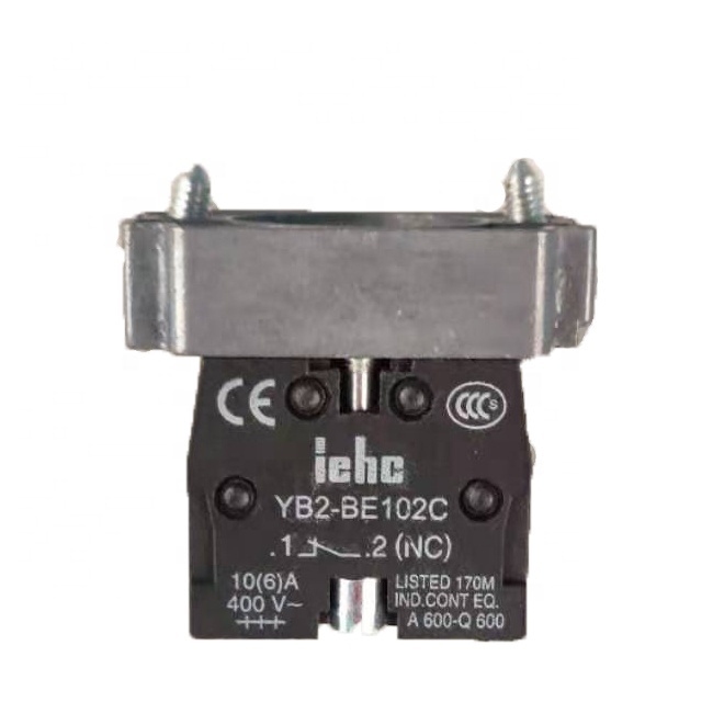 iehc Button YB2-BZ102 switch normally open and normally closed auxiliary contact module