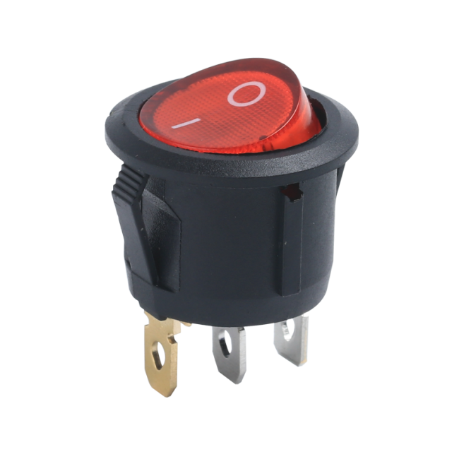 iehc Kcd105 round head boat switch red green, with LED2 position 3-pin LED lighting switch