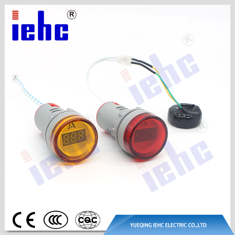 New design AD6 series 22mm led digital ammeter indicator light