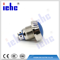 YHJ series 12mm waterproof Momentary colorful head metal push button switch