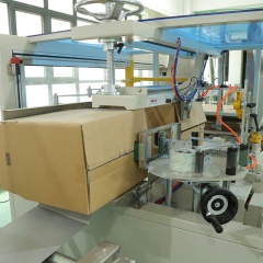 Side load box case filling machine for powder glass bottle case packer