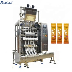 Automatic milk powders sachets packing machine with multi-lanes