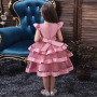 Hot Selling Multi-Layered Baby Girl Birthday Flower Girl Dresses Cotton Kids Clothes Girl Princess Party Dresses