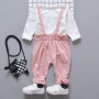 Hot Sale Baby Girls Overalls And T-Shirt Baby Boy Cartoon Strap Two-Piece Baby Clothing Sets