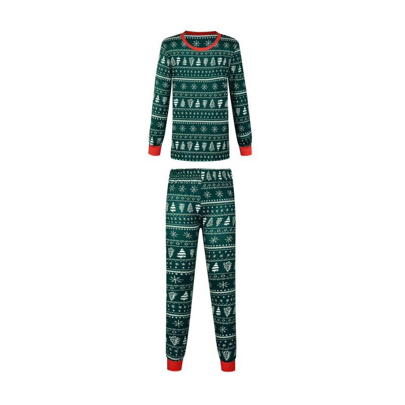 New Christmas Mommy And Me Sets  Matching Outfit Santa Tree Print Pajamas Set Casual Loose Sleepwear Family Clothes Sets