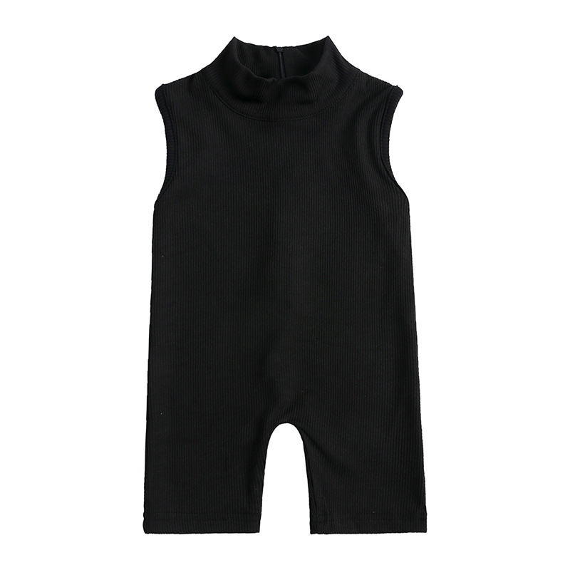 Conyson fashion summer boutique stripe baby Children's zipper Cotton clothes kids Girl casual Sleeveless one piece clothing wear