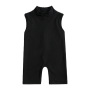 Conyson fashion summer boutique stripe baby Children's zipper Cotton clothes kids Girl casual Sleeveless one piece clothing wear