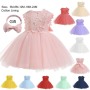 Conyson Fashion Children baby girl summer Clothes Baby's First Birthday Lace dress Girls Sleeveless party dress