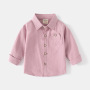Conyson Bulk Spring Boys Pocket Custom Unisex Solid Color Plain Vintage 2-7 Years School Polo T-shirt long-sleeved Kids Shirt