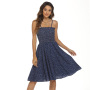 Hot Sale summer korean ready to ship Women's fold Dresses Sleeveless polyester Fashionable Women Loose spot Casual ladies Dress