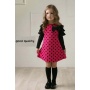 Fashion Girl Party Princess Dress Polka Dot Ruffles Sleeve Print Cute Bow Children Costume Autumn Winter Kids Clothes