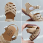 Toddler Girl's Sandals Peep Toe Cross Band Hollow Out Daily Plain Children Summer Shoes 21-30 Three Colors Light Kids Sliders