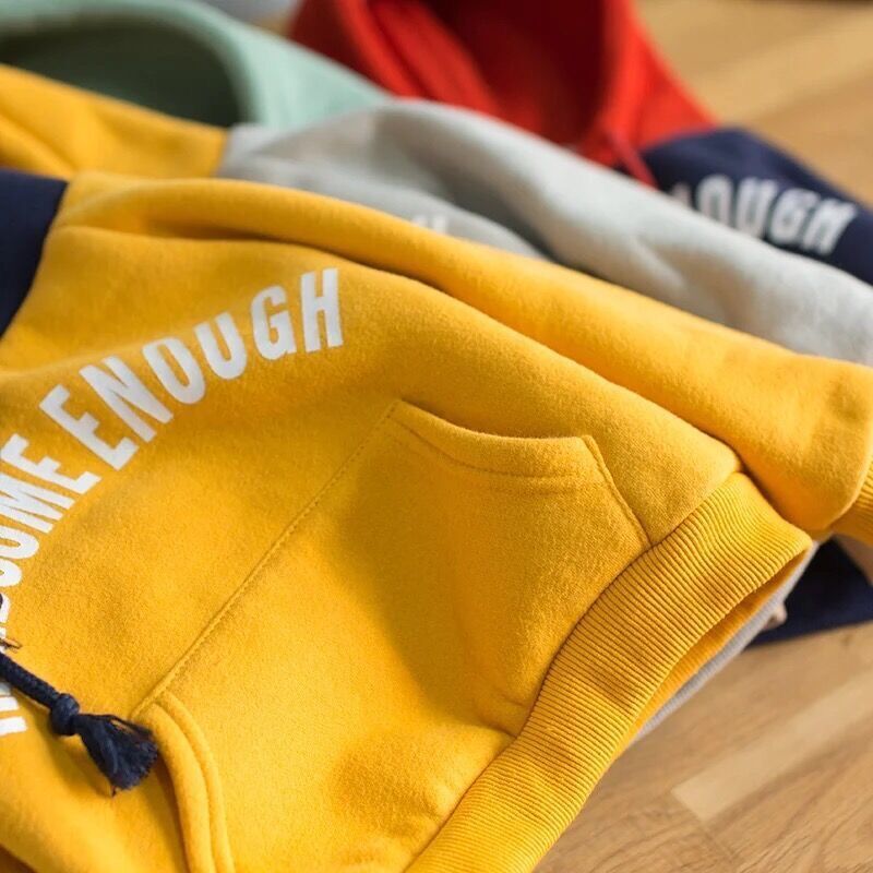 Fashion New Hot Sale Discount Price Plus Cashmere Children's Warm Custom Kids clothing Boys Hoodies