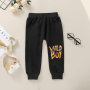 Polyester Plain Boys Set Clothes Kids Hoodie Girls Hooded Sweatshirt Pants Set