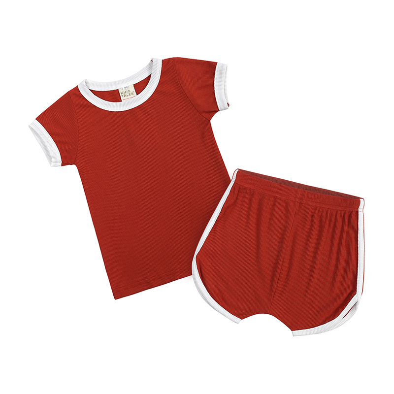 Conyson High Quality Outfit Summer Newborn Summer Infant Cotton Soft Sets Brand 0-4Y Baby Unisex 2 Pieces Kids Matching Set