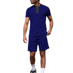 Conyson wholesale summer full set zip clothes customize logo jumpsuit top and short beach jogger 2 pieces tracksuit men sets