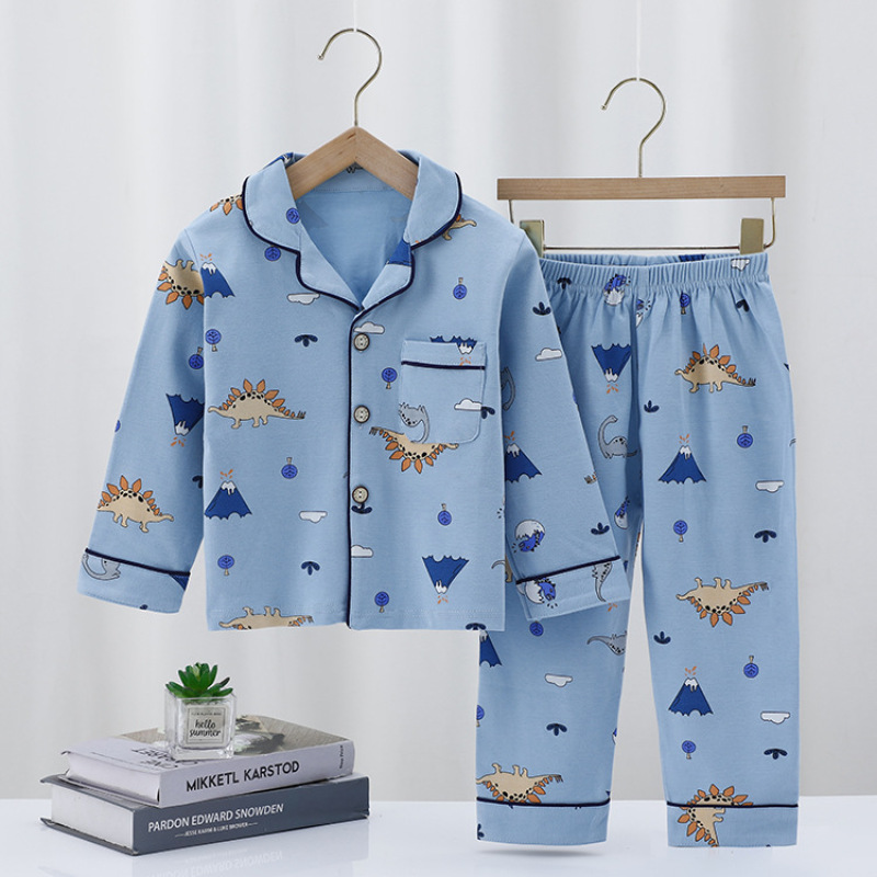 Casual Long Sleeve Winter Cartoon Knitted Pajamas Baby Kids Girls' Sleepwear Pjs Pyjamas