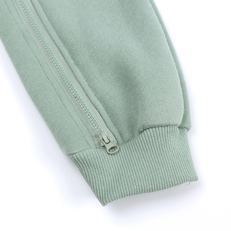 Autumn And Winter Thick Newborn Clothes Hooded Baby Plain Cute Bear Ear Baby Organic Cotton Baby Rompers