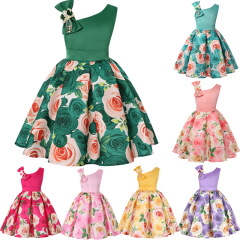European Style Children Clothing Girl Wedding Dress Kids Lovely Birthday Party Tutu Dresses For Girls Sleeveless