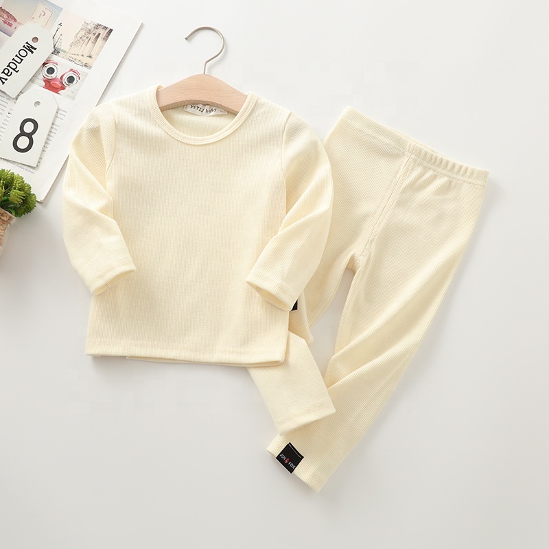 New Trend Customize Children Loungwear Boys And Girls Stretch Kids Pajamas Set