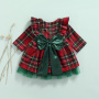 Christmas Dress For Girls Toddler Kid Child Red Plaid Bow Dresses For Girl Xmas Party Princess baby girl christmas dress