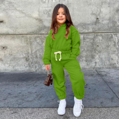 Conyson Custom LOGO Children Clothes Suit Hoodies Jogging Outfits Fashion 2 Piece Kids Tracksuit Sweatsuit Girl Clothing Set
