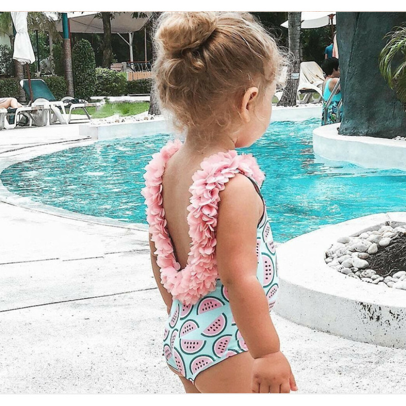 Toddler Infant Swimwear Cute Summer Swimming Costume Baby Girls Wholesale Toddler Watermelon Bikini Suit Summer Baby Girl