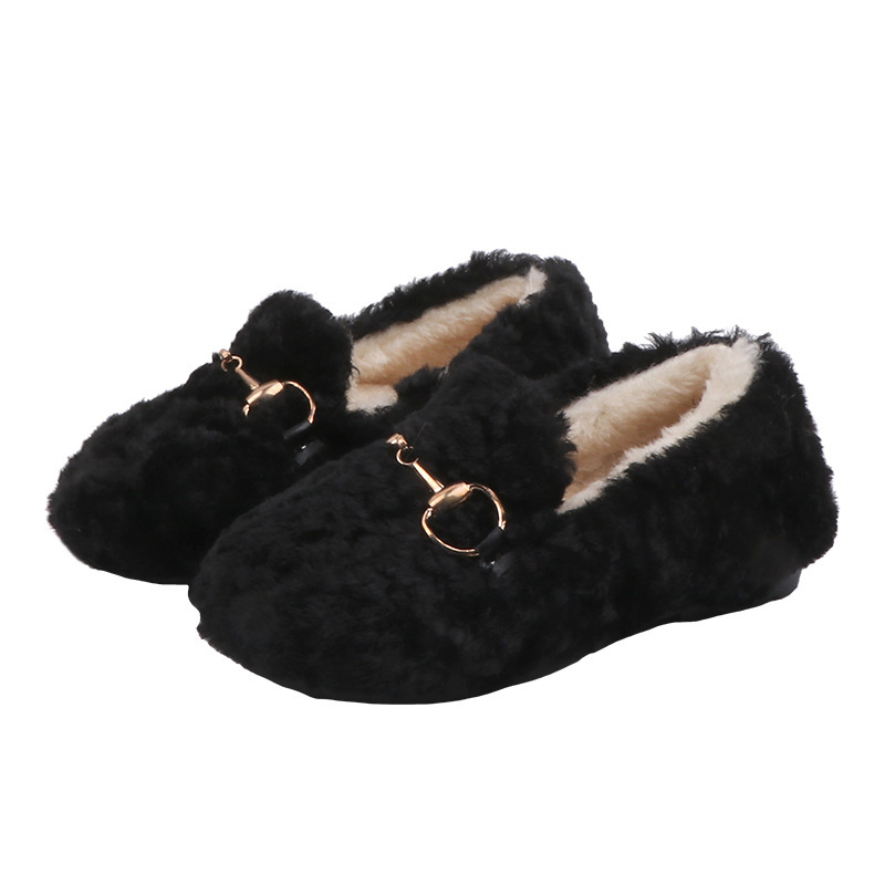 Conyson Baby Winter Slippers Children Boys Girls Cute Cartoon Rabbit Slipper Kids Indoor Fur Warm Shoes Child Home Floor Shoes
