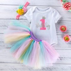 Conyson Boutique Kids Newborn Infant Girls Fancy Children's Clothing Shorts Set Tops Floral Summer Cute 3 Pieces Baby Romper