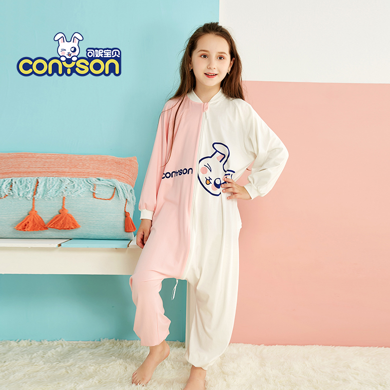 Wholesale Long Little Cotton Cute Girl Pajamas baby Kids Cartoon Onesie Pajamas Kids Girl Jumpsuit