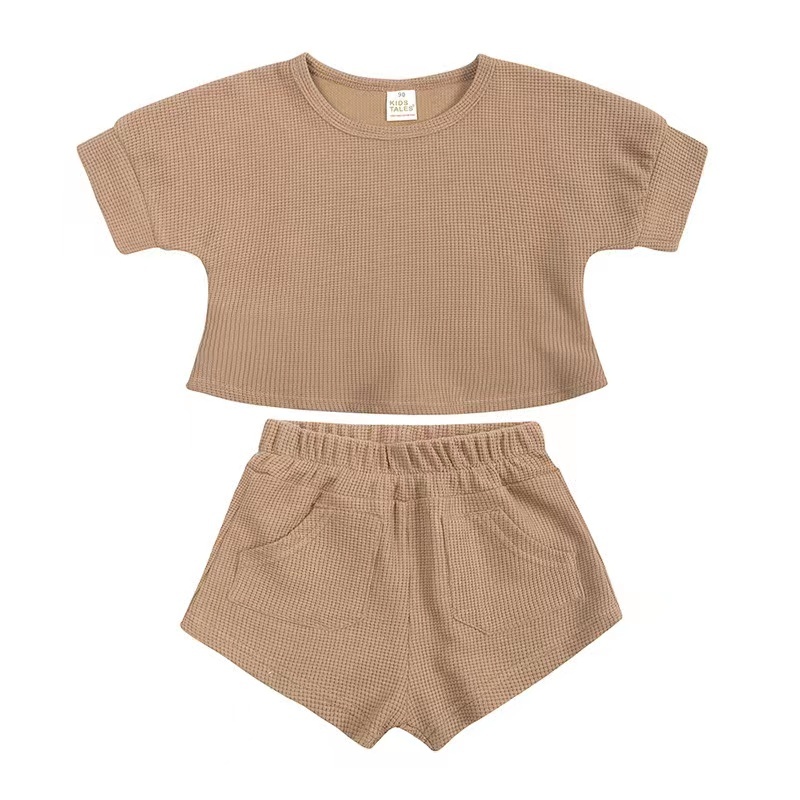 Conyson Baby Clothes Toddler Boy Girl Leisure Wear Solid Patchwork Kids Cotton Boutique