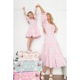 Conyson Summer Mother Daughter Matching Chiffon Long Dresses Clothing Kids Mom And Daughter Set Mommy And Me Elegant Dress