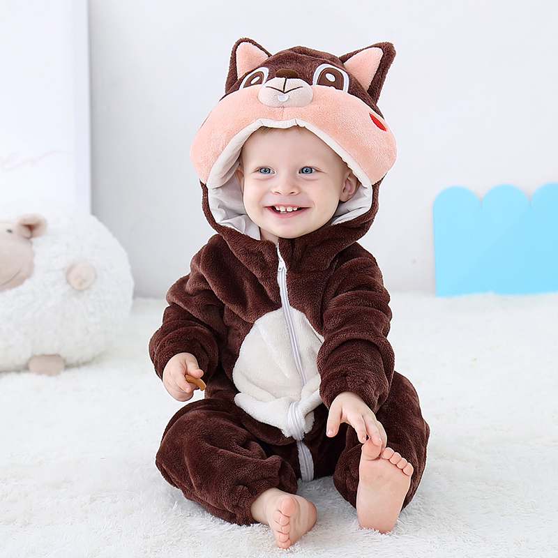 Conyson Wholesale Cartoon Infant Girls Toddler Animal Halloween Winter Jumpsuit Boys Newborn Clothes Romper