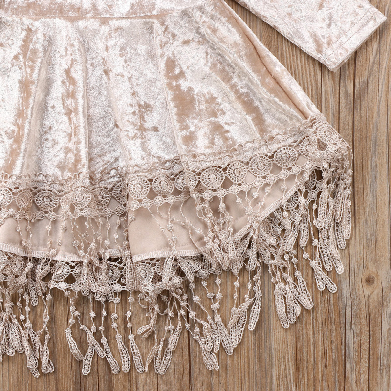 Conyson European and American New Children's Clothing Kids Dress Fishtail Skirt Spring Long Sleeve Cotton Dress for Baby Girls