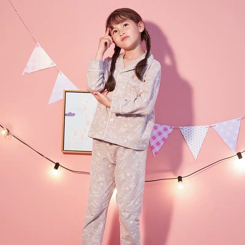 Conyson Wholesale Spring Clothes Long Sleeve 100% Cotton Flower Animal Print Unisex Baby Boys and Girls Sleepwear Pajamas Kids