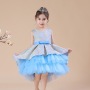 Noble Gorgeous Dress Sleeveless Little Kids Birthday Clothes Children Fashion New Design Luxury Flower Fancy Girls Party Dresses