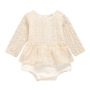 Hot Sale Baby Girl Long Sleeve Lace Romper Newborn Baby Tutu Dress Outfits Cheap Baby Girl Clothes