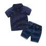 Conyson Summer Toddler Boys Polo Shirt+Shorts Sets Cotton Short Sleeves Stripe T Shirt Casual Baby Boy 2 pcs Suit Outfits