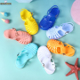 Conyson hot sale rts Korean kids design shoes children hook & loop toddler girls fashion princess solid jelly sandals kids shoes