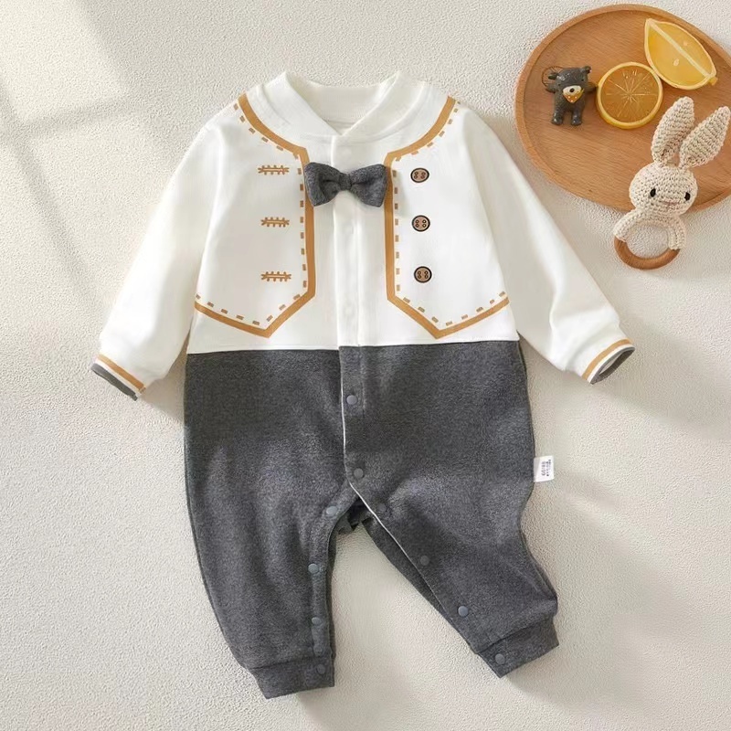 Conyson Stock Lots Low MOQ Spring Autumn Long-sleeved 0 to 1 Years Orgnaic Cotton Eco Friendly New Born Baby Clothing Rompers