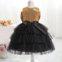 Conyson Kids Tutu Dress Easter Mesh Litter Girls Clothing Sleeveless Bow Sequin Formal Children Girl Evening Dresses