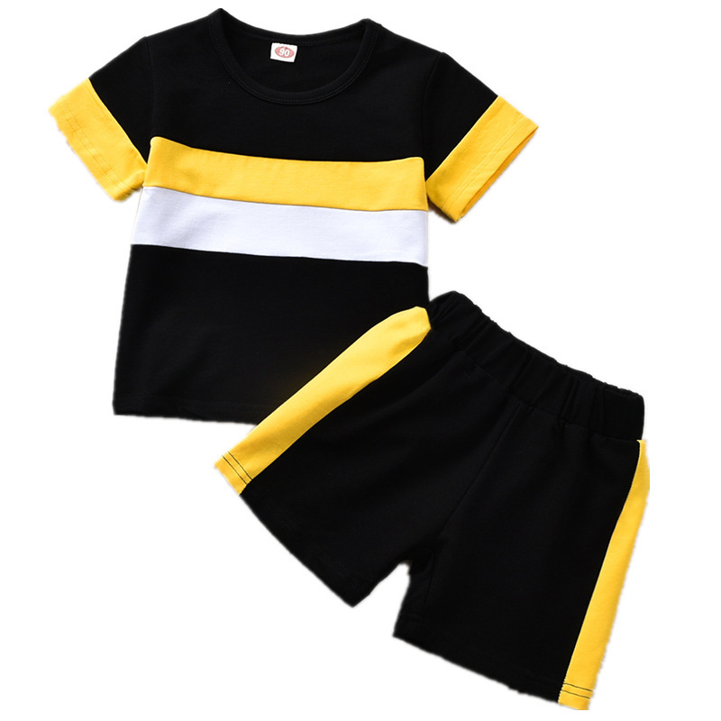 Wholesale Kids summer Clothing Usa Baby Boys' Outfit Kids short Suit For Children Baby Clothes Set children sweats suits