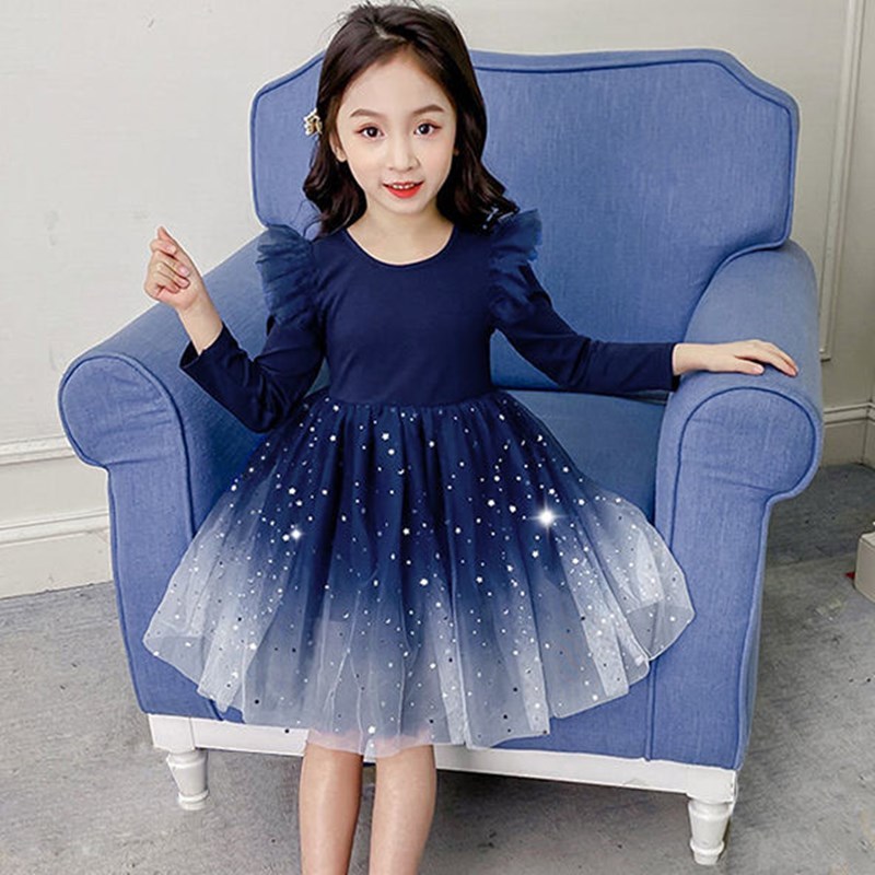 Hot Sale 2021 Summer Knee-Length Children birthday party dress ruffle short sleeve kids clothes girls dresses