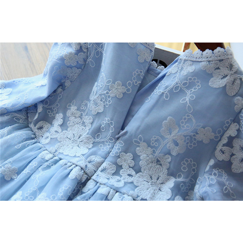 Conyson high Quality korea fashion designers boutique Girls summer casual Dresses Girls embroidery flower Long Sweater Dresses