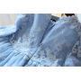 Conyson high Quality korea fashion designers boutique Girls summer casual Dresses Girls embroidery flower Long Sweater Dresses