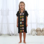 Conyson High Quality Kids short Sleeve Dress 100% polyester hollow out flower pure color Summer Girls Dress Girl Clothes Dress