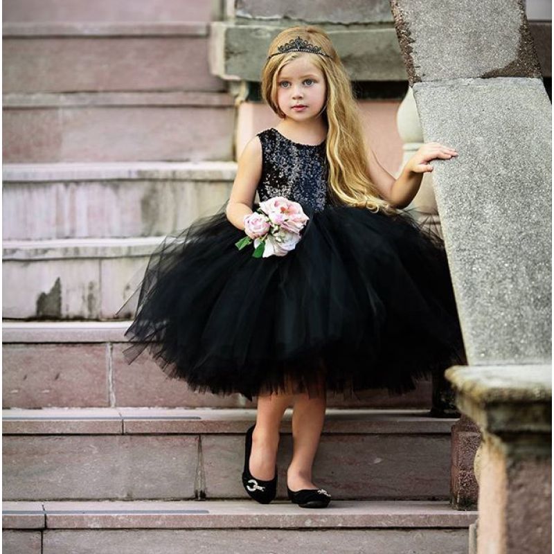 Conyson Wholesale Pageant Kids Baby Girl Princess Dress toddler Tutu Tulle Back Hollow Out Party Dress Pink Ball Gown Dresses
