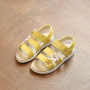 Conyson hot sale fashion summer rts Korean designer children hook & loop toddler girl fashion princess flower sandals kids shoes