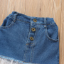 Conyson Summer Fashion Kids Girl Clothes Sets Solid Lace Puff Sleeve T-Shirts Floral Ruffles Denim Skirts Two Piece Children Set